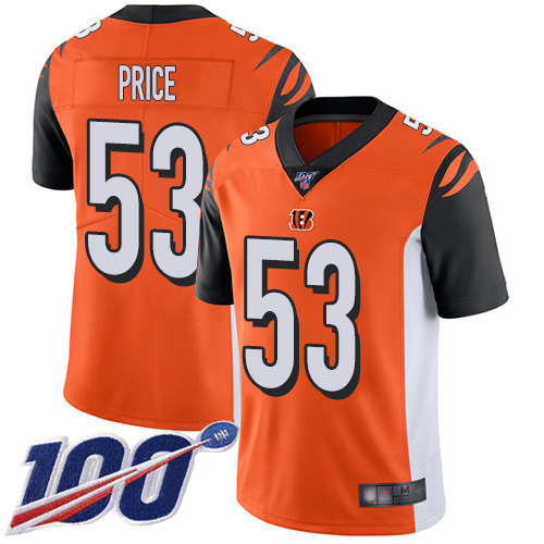 Cincinnati Bengals Limited Orange Men Billy Price Alternate Jersey NFL Footballl #53 100th Season Vapor Untouchable->youth nfl jersey->Youth Jersey